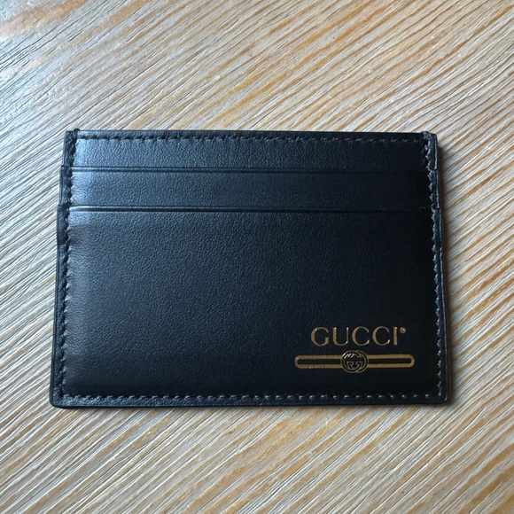 Gucci Gold Logo Card Case - Picture 6 of 7
